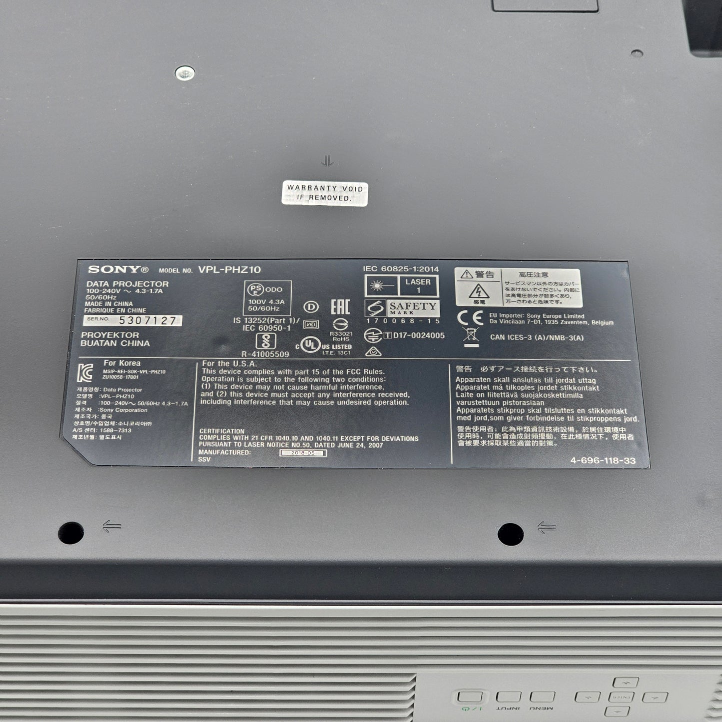 Sony VPL-PHZ10 1920x1200 5,000 Lumens Business Projector