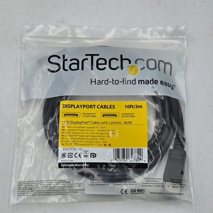 New StarTech DisplayPort Cables 10ft/3m with Latches M/M