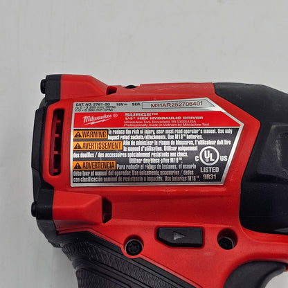 Milwaukee 2761-20 M18 18V 1/4" Hex Impact Driver