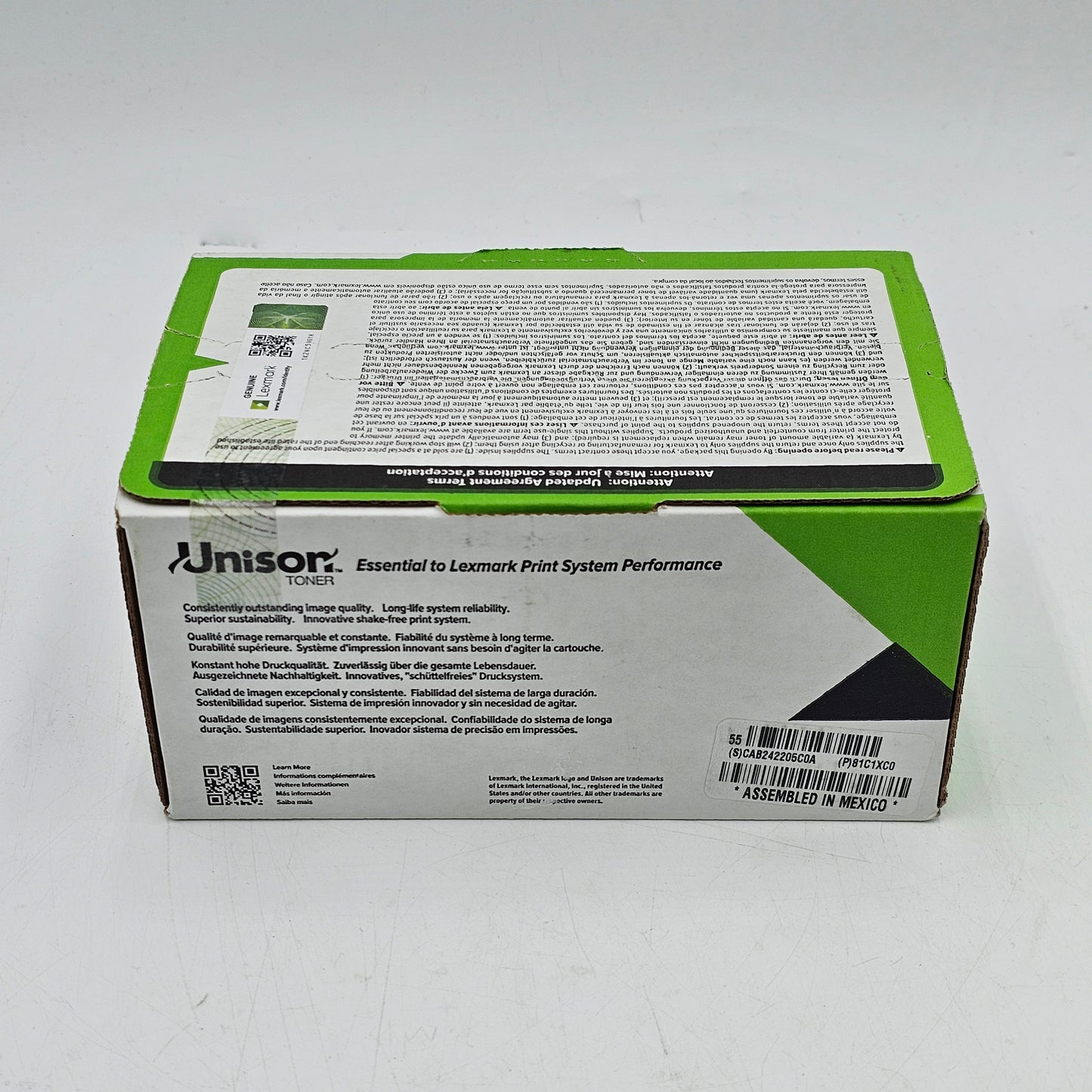 New Lexmark 81c1xk0 Cyan Toner Cartridge
