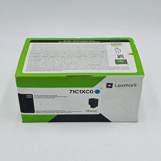 New Lexmark 71c1xc0 Cyan Toner Cartridge