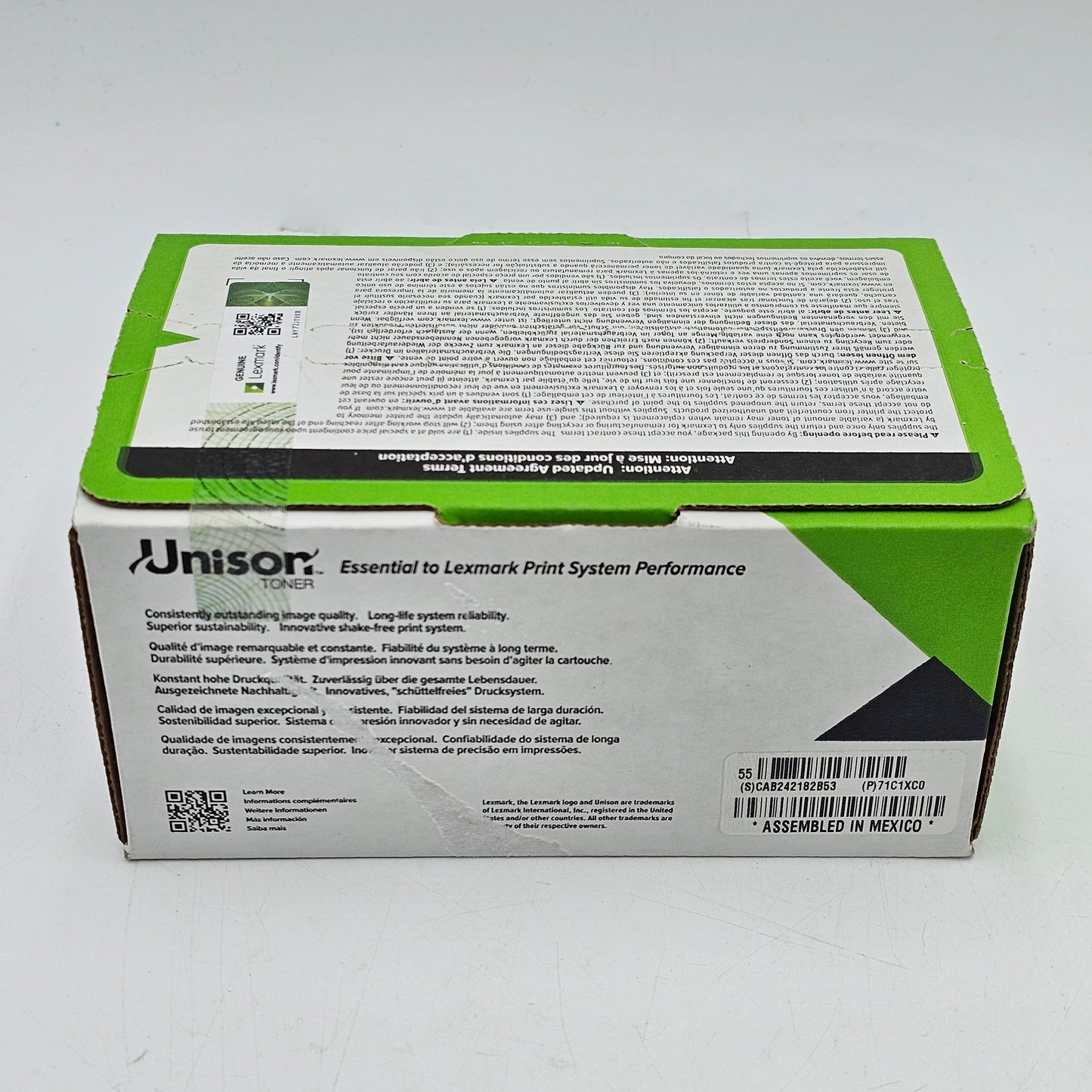 New Lexmark 71c1xc0 Cyan Toner Cartridge