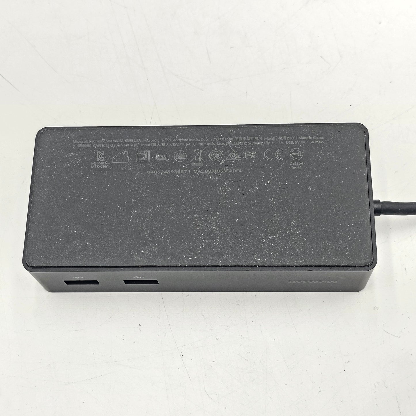 Microsoft Surface Dock with 90W 15V AC Adapter 1661