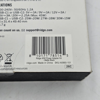 New Ridge 45W Power Adapter Kit