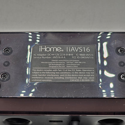 IHOME iAVS16 Bedside Alarm Clock Black