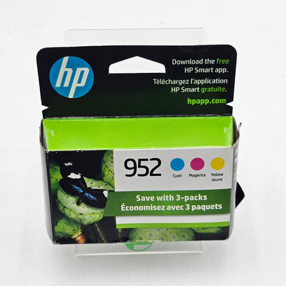 New HP 952 Yellow, Cyan and Magenta Ink Cartridge