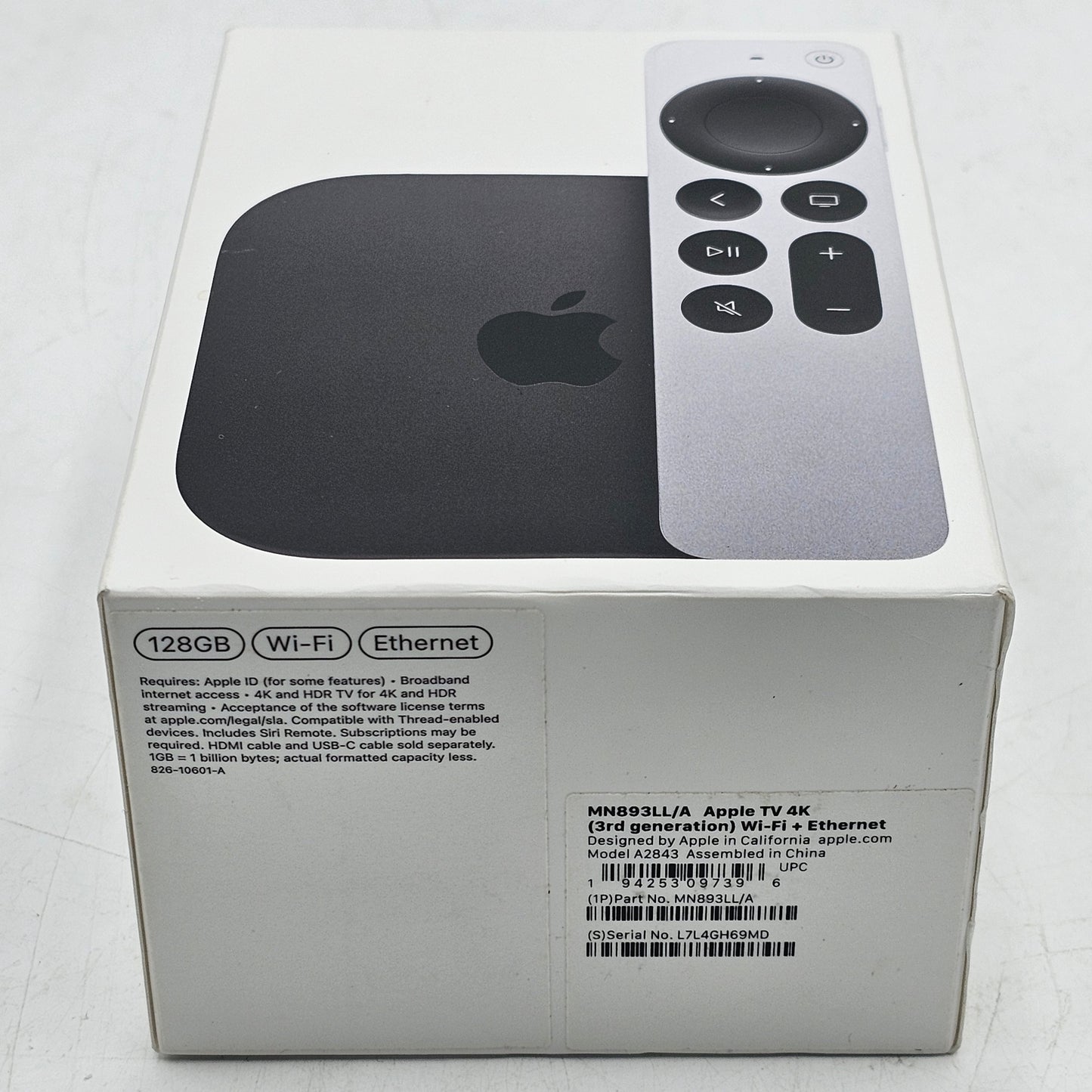 Apple TV 4K 3rd Gen Digital HD Media Streamer MN893LL/A