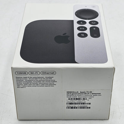 Apple TV 4K 3rd Gen Digital HD Media Streamer MN893LL/A