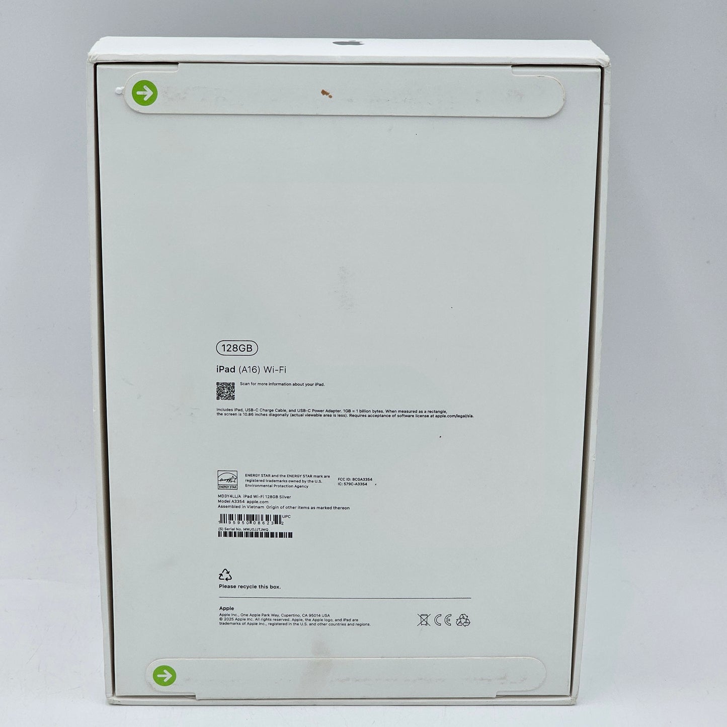 New WiFi Only Apple iPad 11" (A16) 128GB Silver MD3Y4LL/A