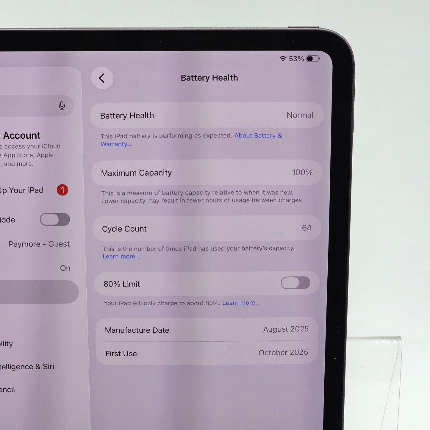 WiFi Only Apple iPad Pro 11" M5 256GB Space Black MDWK4LL/A
