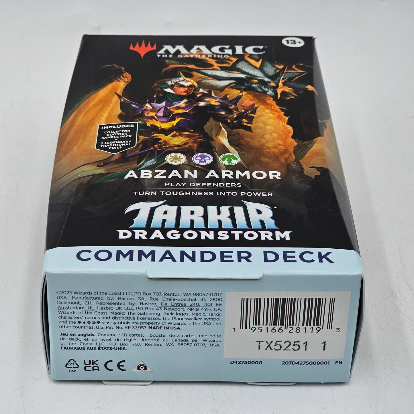 New Magic the Gathering Tarkir Dragonstorm Commander Deck Abzan Armor