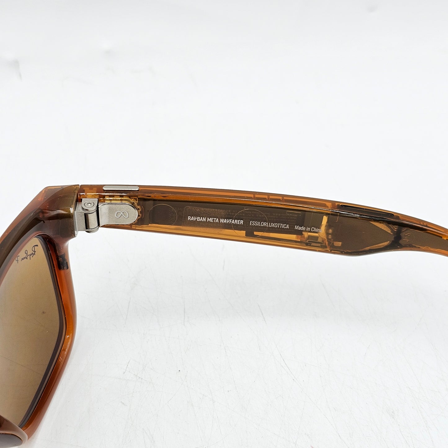 Ray-Ban Meta Wayfarer Gen 1 Shiny Caramel Standard RW4008 670683 Smart Glasses