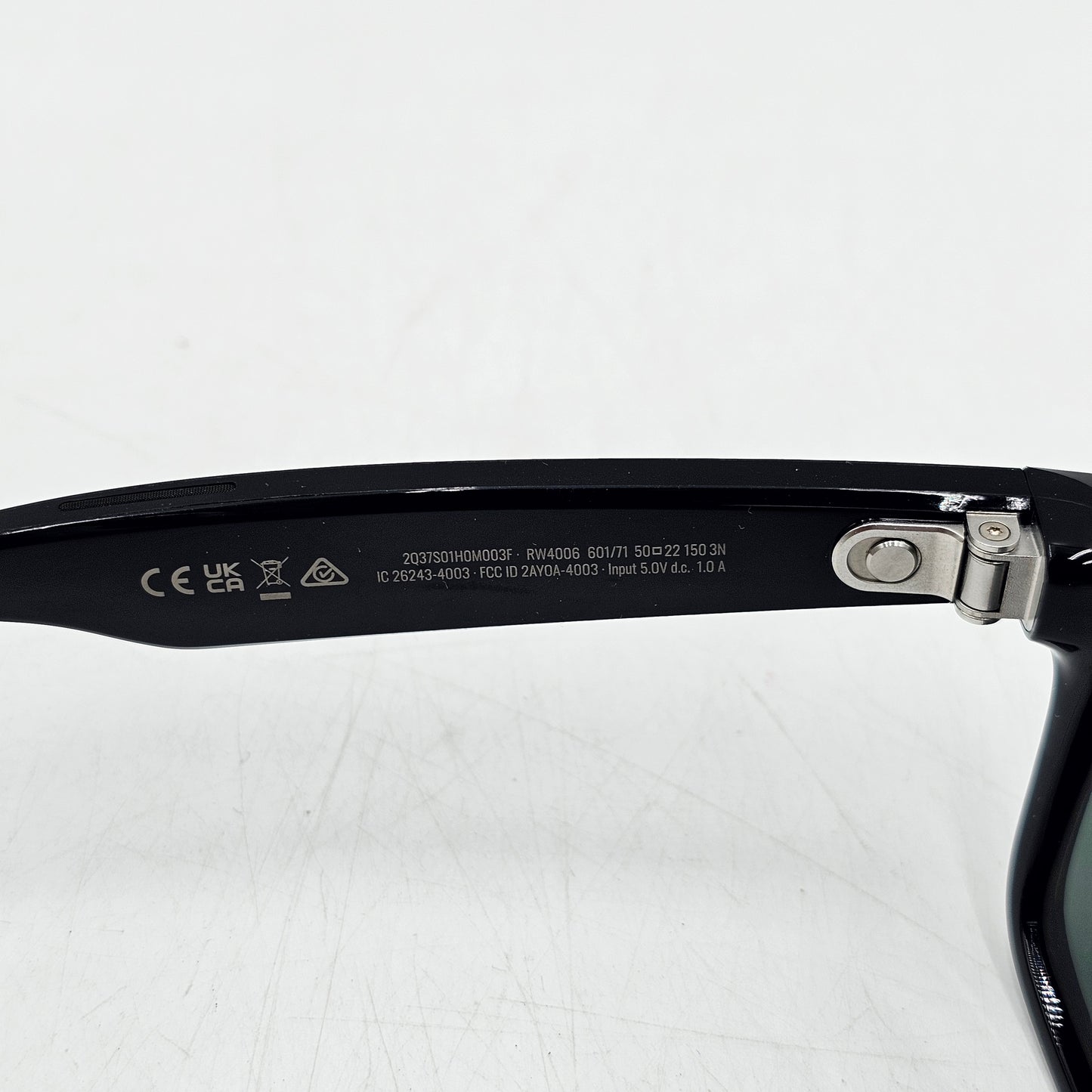 Ray-Ban Meta Wayfarer Gen 1 Shiny Black Standard RW4006 60171 AI Smart Glasses