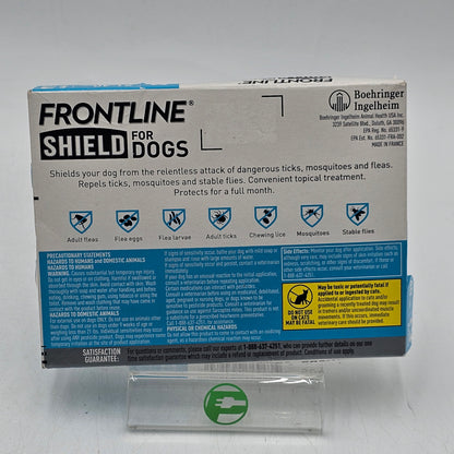 New Frontline Shield for Dogs 21-40LBS Flea & Tick Treatment