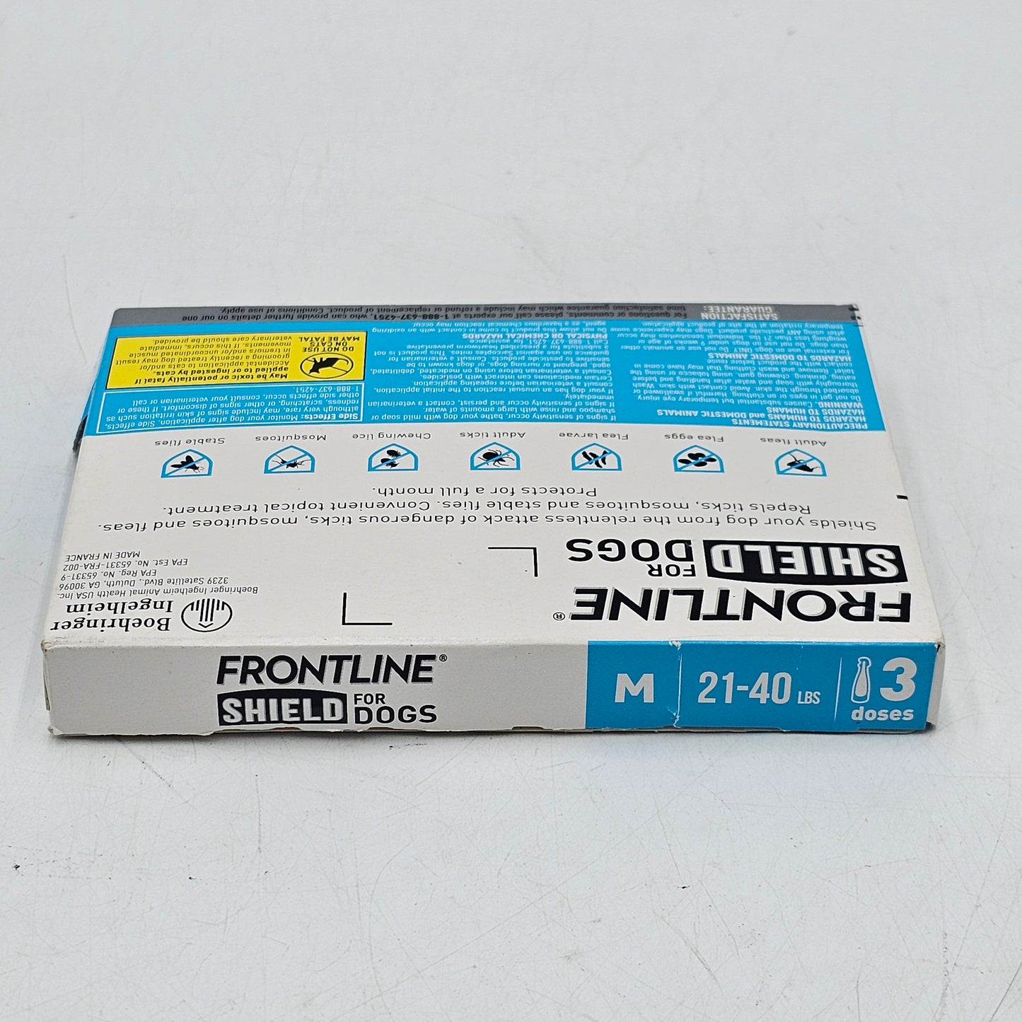 New Frontline Shield for Dogs 21-40LBS Flea & Tick Treatment