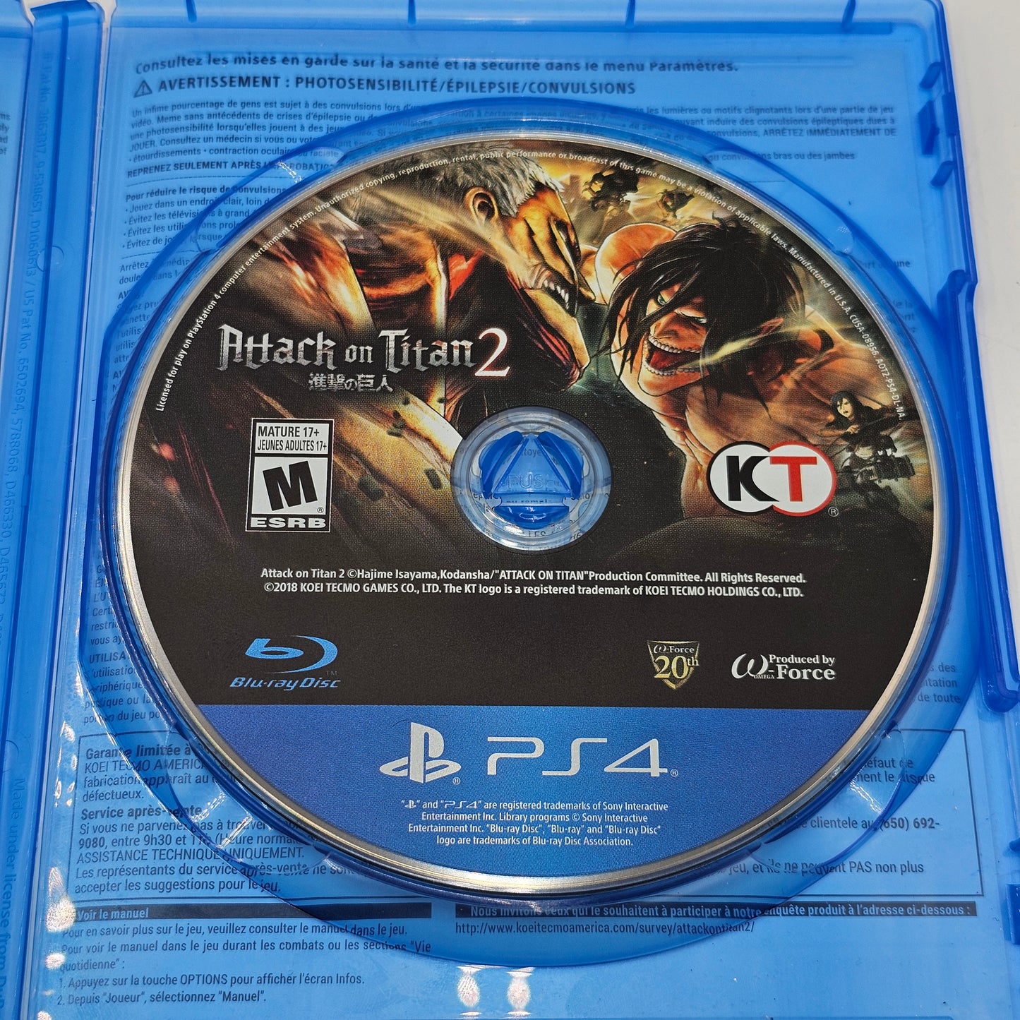 Attack on Titan 2 (Sony PlayStation 4 PS4, 2018)