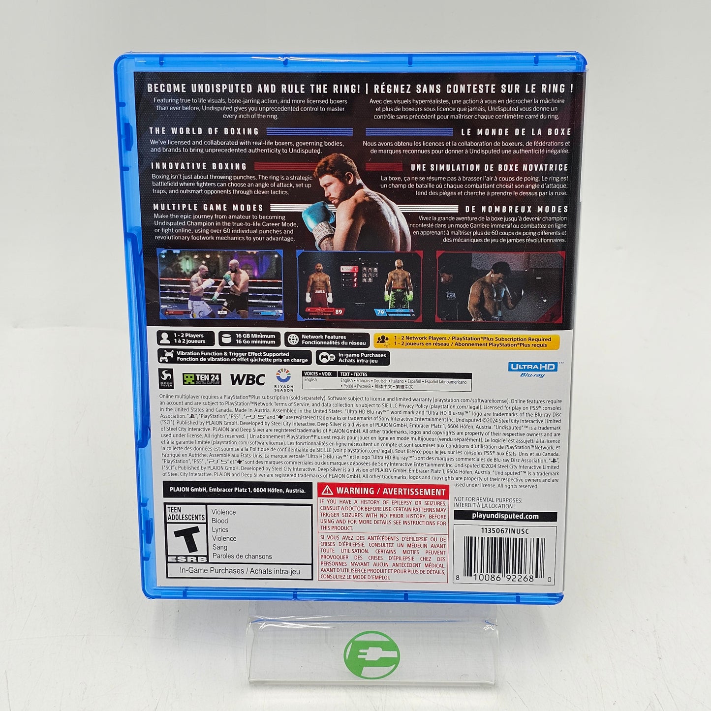 Undisputed (Sony PlayStation 5 PS5, 2024)