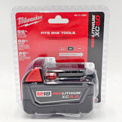 New Milwaukee 48-11-1850 M18 18V Red Lithium XC 5.0 M18
