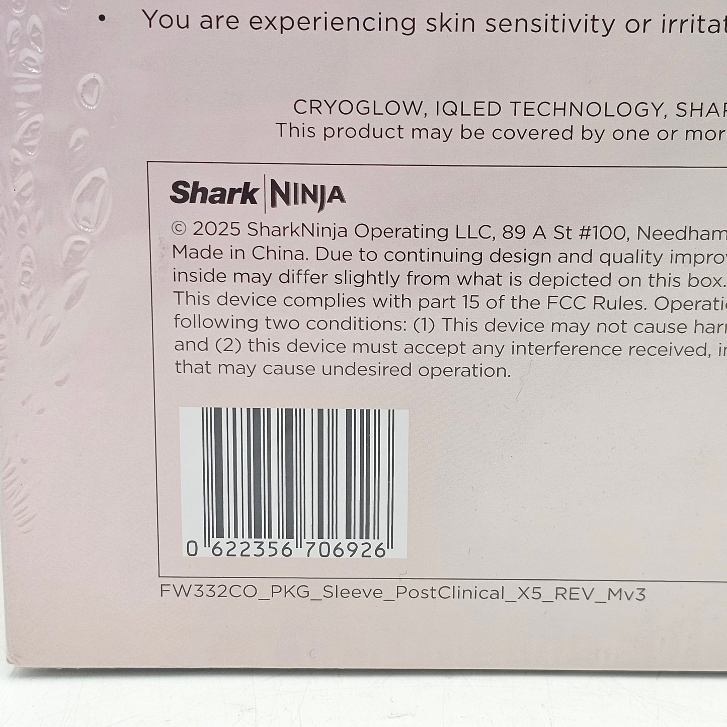 New Shark Cryo Glow Under Eye Cooling LED Anti Aging Skin Clearing Mask