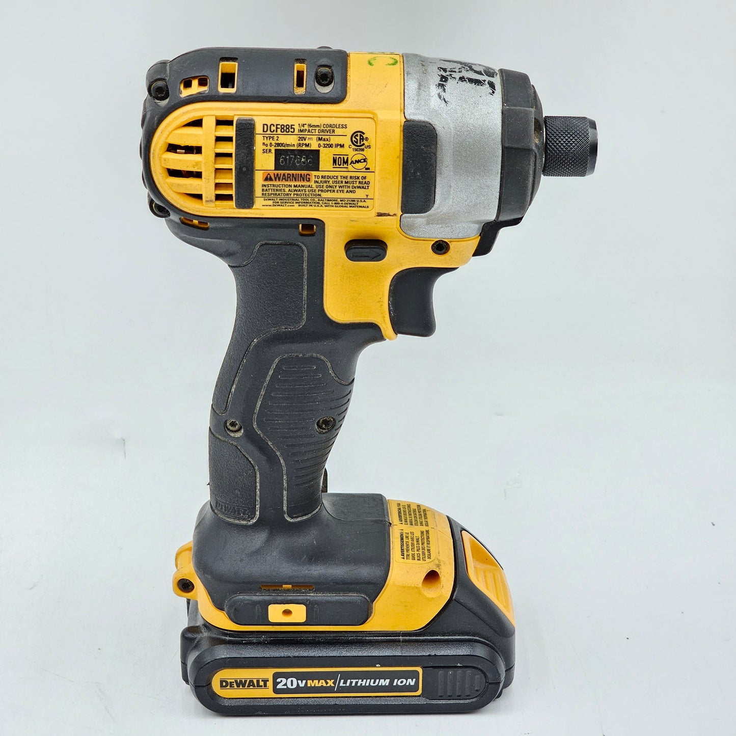 DeWalt DCF885 20V MAX 1/4" Cordless Impact Driver