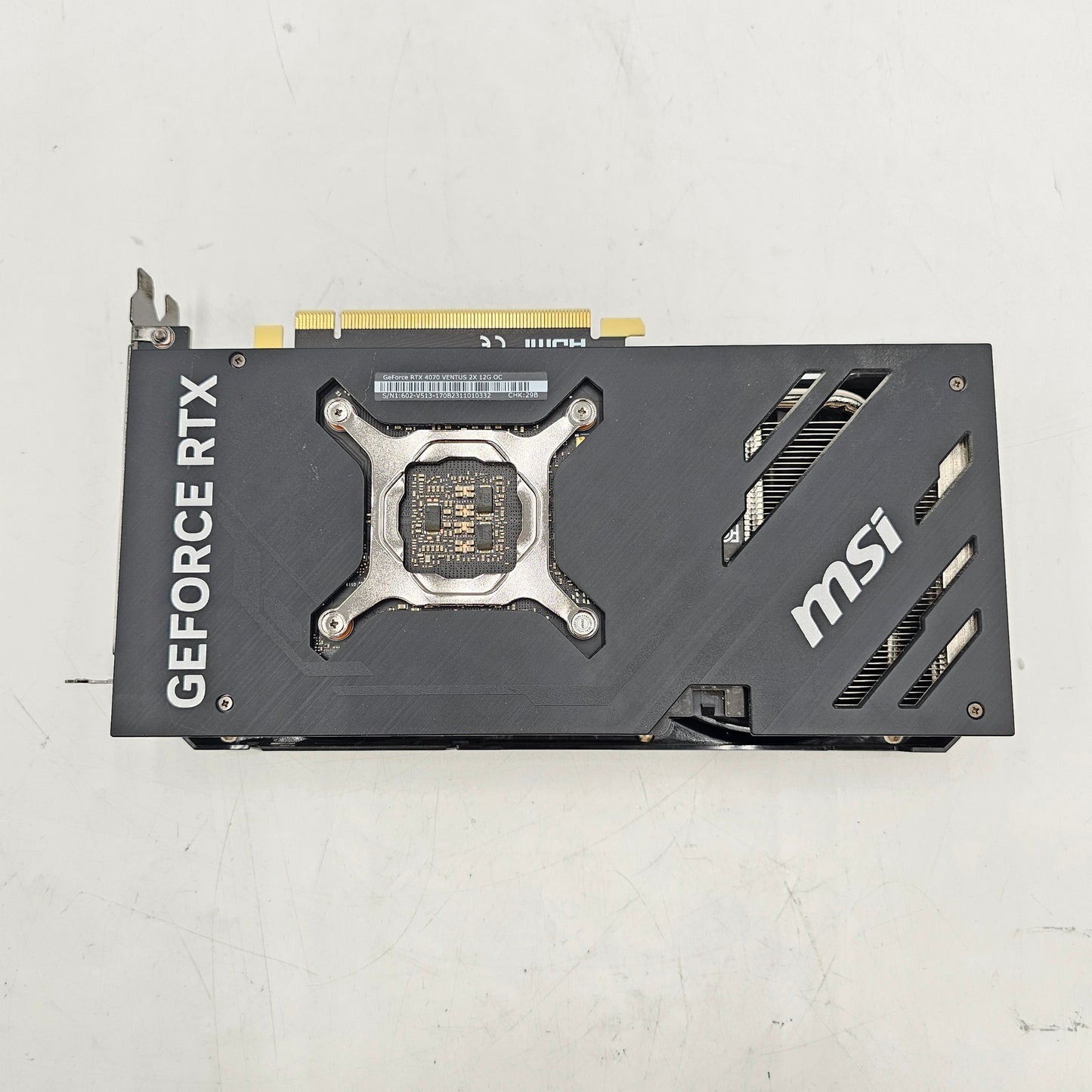 MSI GeForce RTX 4070 Ventus 2X OC 12GB GDDR6X Graphics Card
