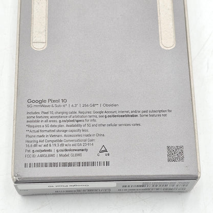 New Factory Unlocked Google Pixel 10 256GB Obsidian GA09883US
