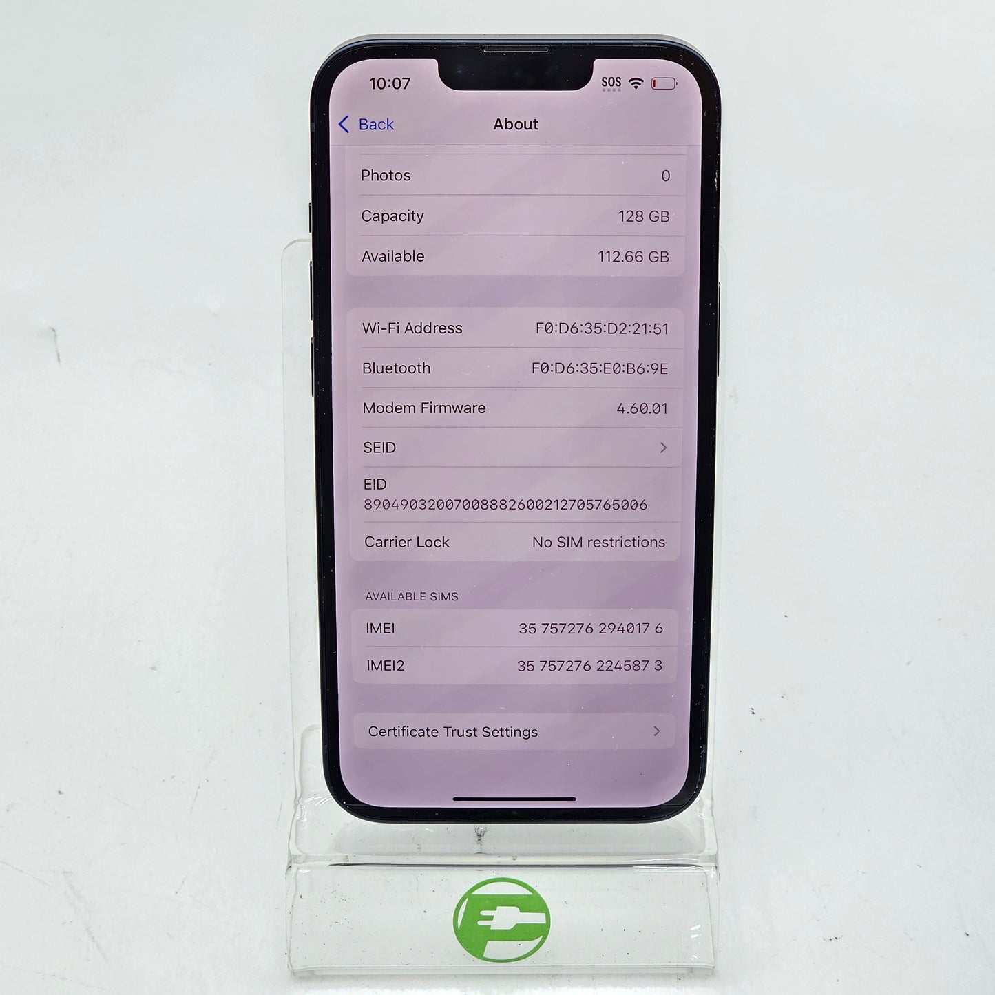Factory Unlocked Apple iPhone 13 128GB Midnight MLML3LL/A