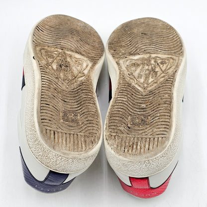 Gucci Ace Web UFO Dragon Sneaker Patch White Leather Python Sz 11