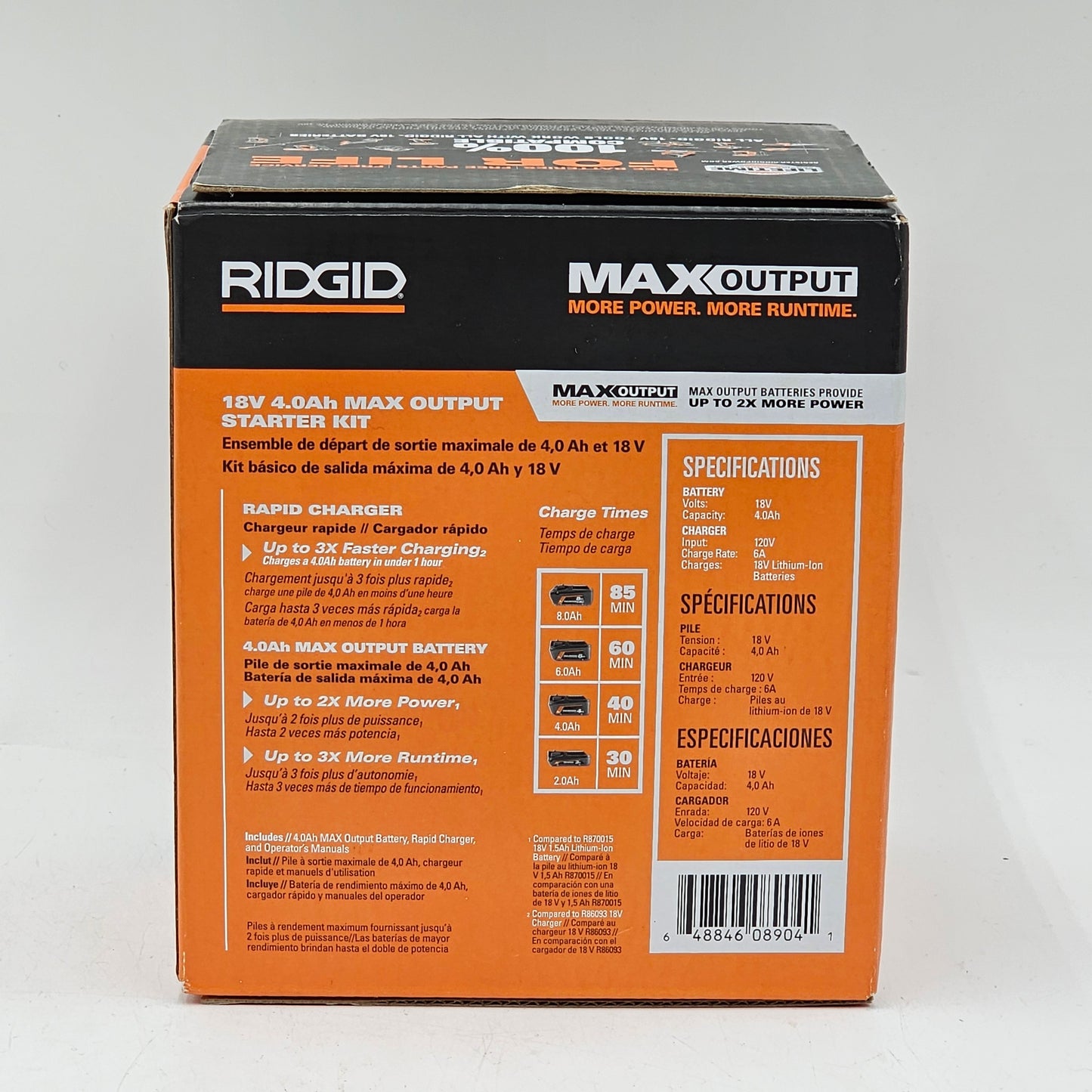 New Ridgid AC9840 18V Output Starter Kit with Rapid Charger