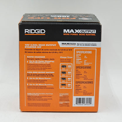 New Ridgid AC9840 18V Output Starter Kit with Rapid Charger