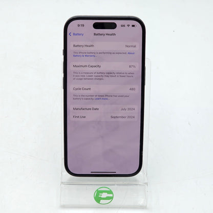 Factory Unlocked Apple iPhone 15 128GB Black MTLV3LL/A