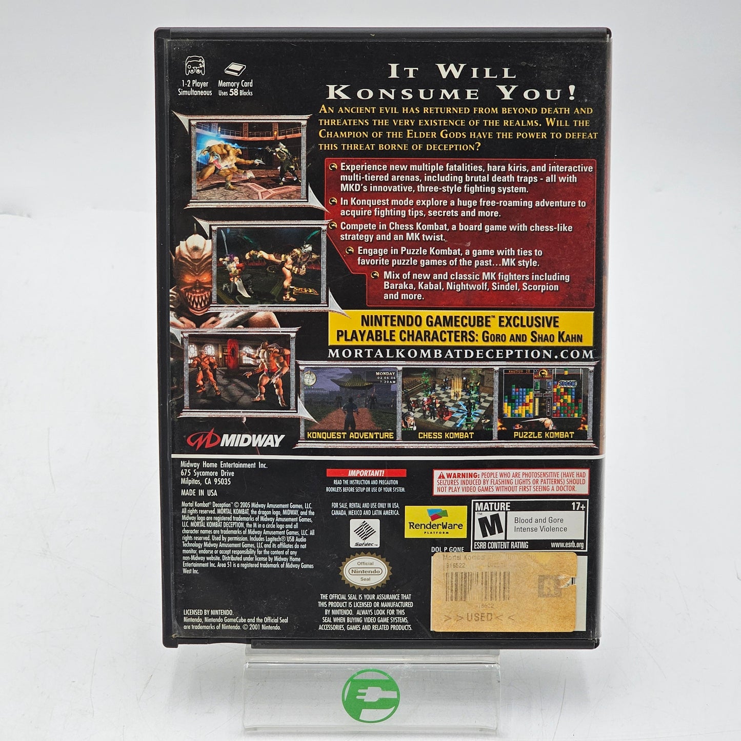Mortal Kombat Deception (Nintendo GameCube, 2005)