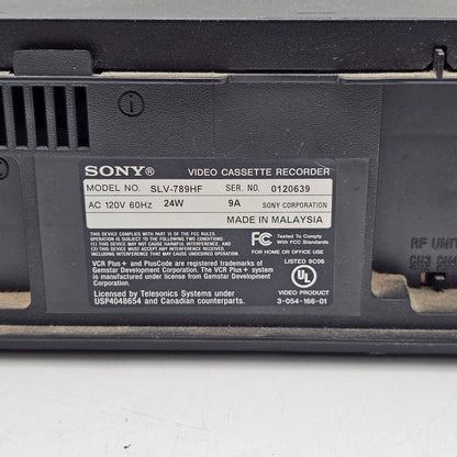 Sony SLV‑789HF Player Hi-Fi Stereo VHS VCR