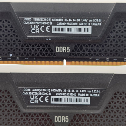Corsair Vengeance 32GB (2x16GB) RAM DDR5 6000MHz CMH32GX5M2E6000C36