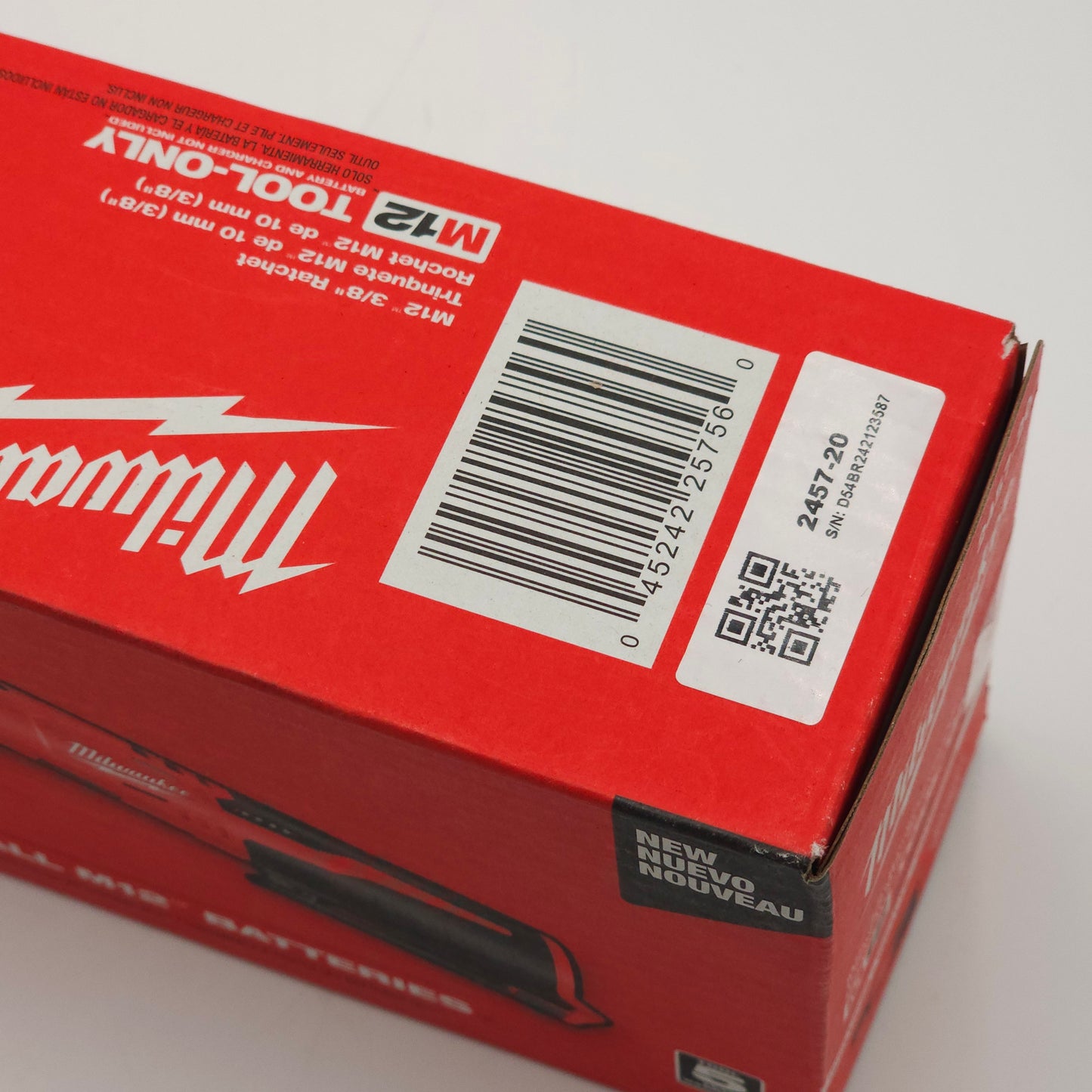 Milwaukee 2457-20 M12 12V 3/8" Inch Cordless Ratchet Tool Only