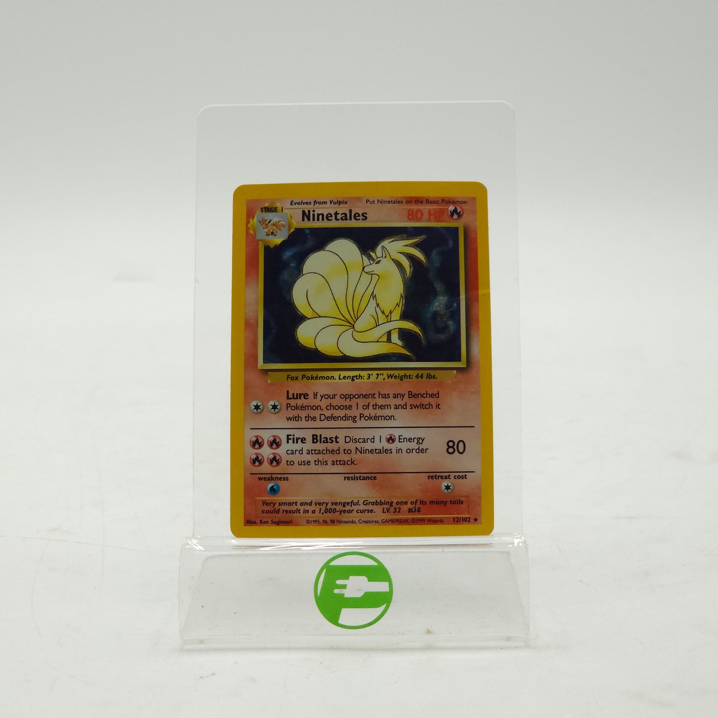Pokémon TCG Base Set Ninetales 12/102 Holo Rare