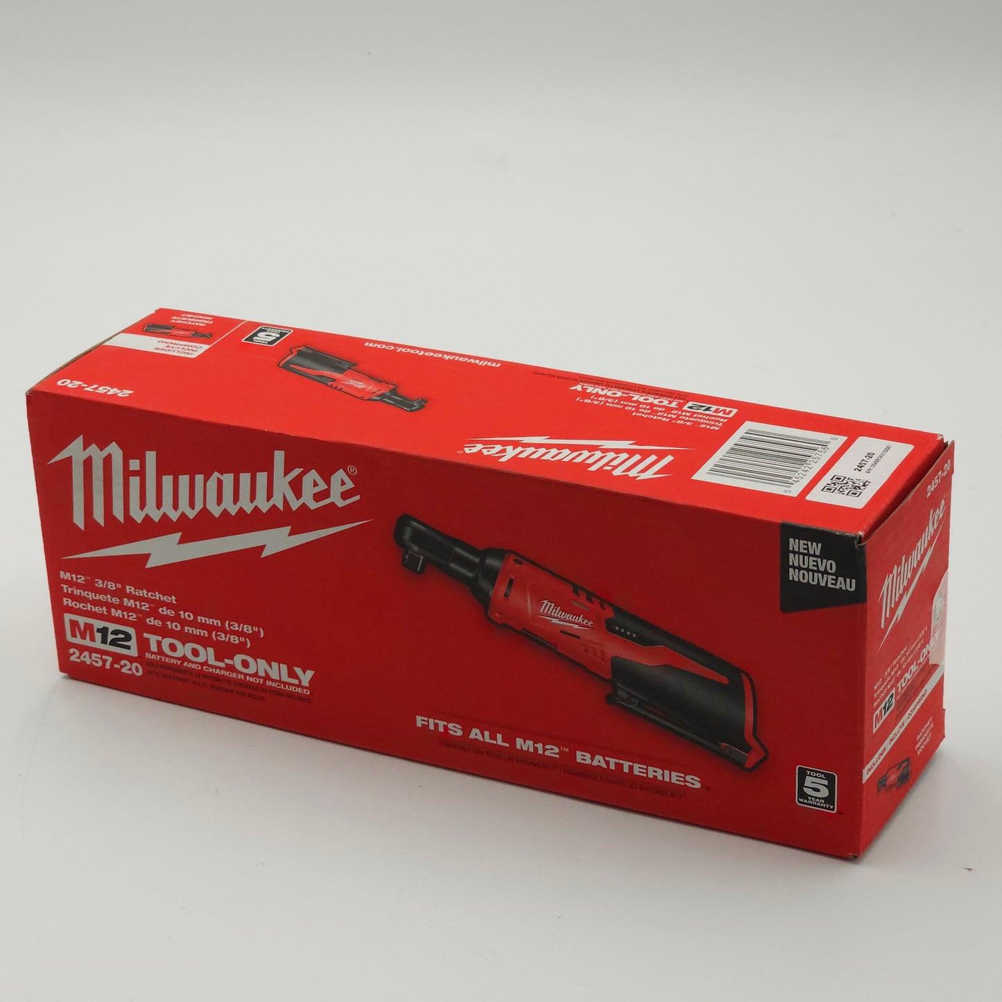 Milwaukee 2457-20 M12 12V 3/8" Inch Cordless Ratchet Tool Only