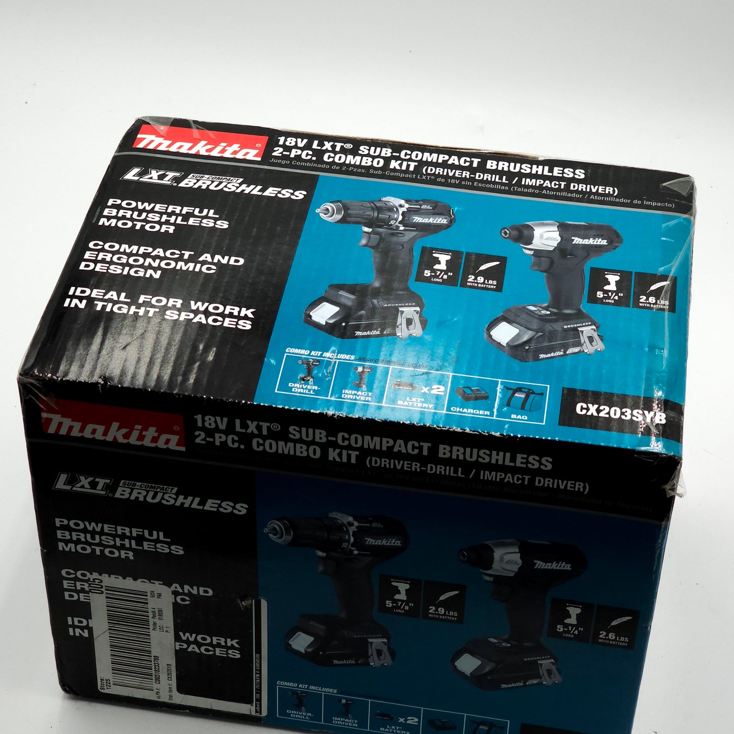 New Makita CX203SYB 18V Sub-Compact Brushless 2 PC Combo Kit