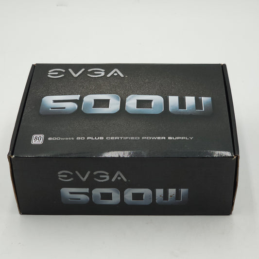 New EVGA  600W 80 Plus Certified Power Supply 100-W1-0600-K1
