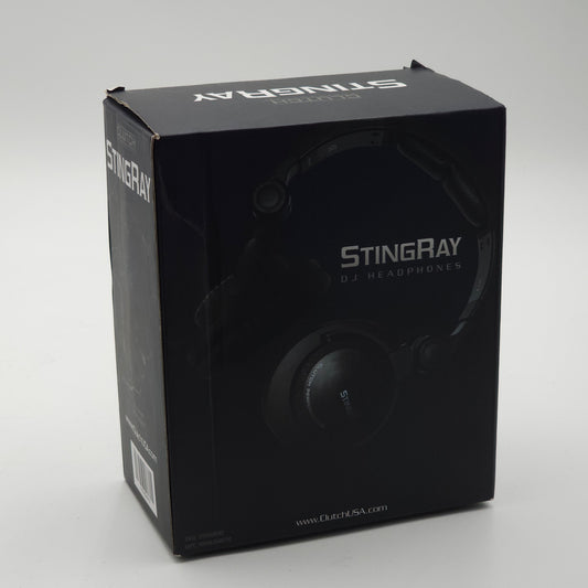 New Clutch USA Stingray High Def Closed-Back Adjustable DJ Studio Headphones Black