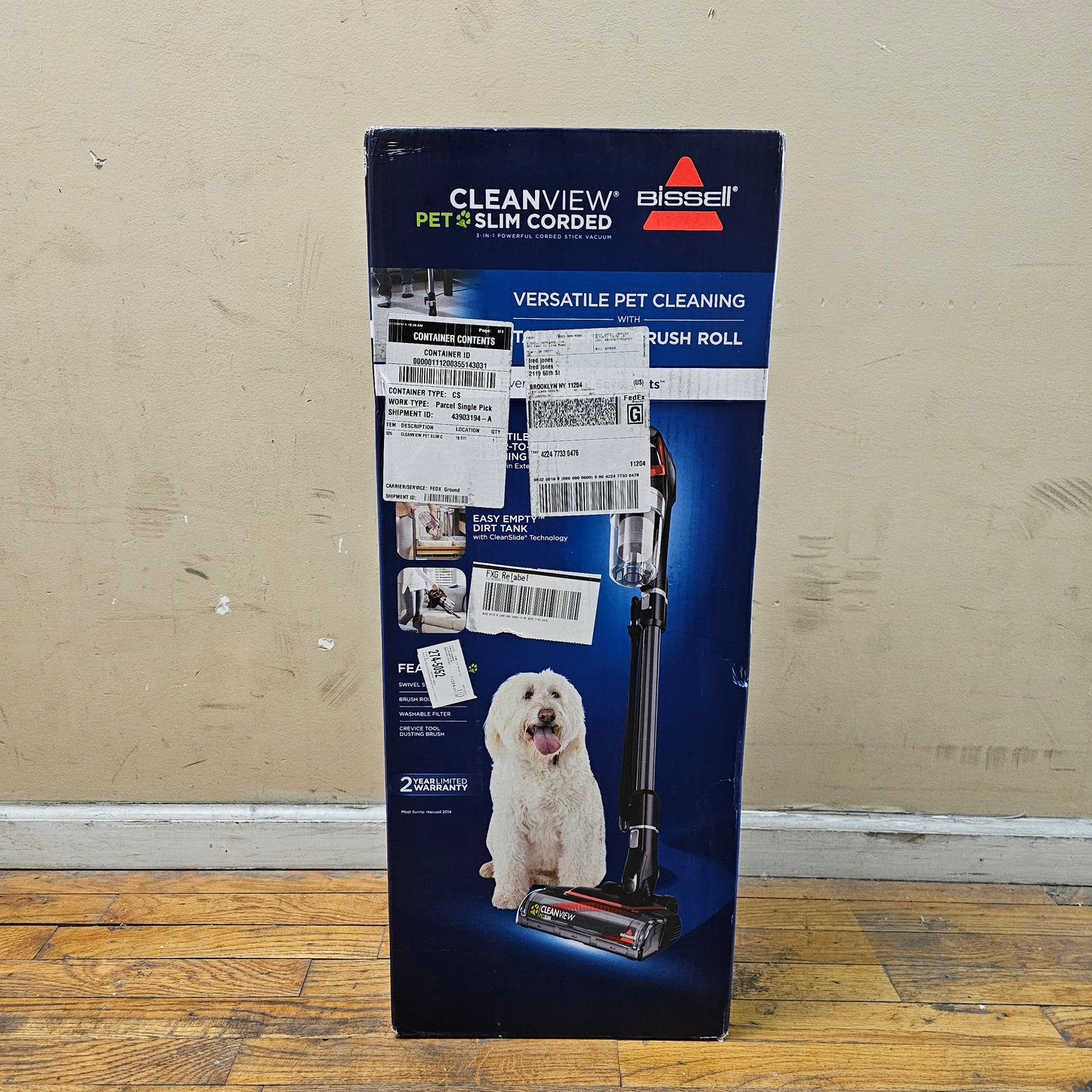 New BISSELL 3925 CleanView Pet Slim Corded Vacuum