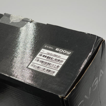 New EVGA  600W 80 Plus Certified Power Supply 100-W1-0600-K1