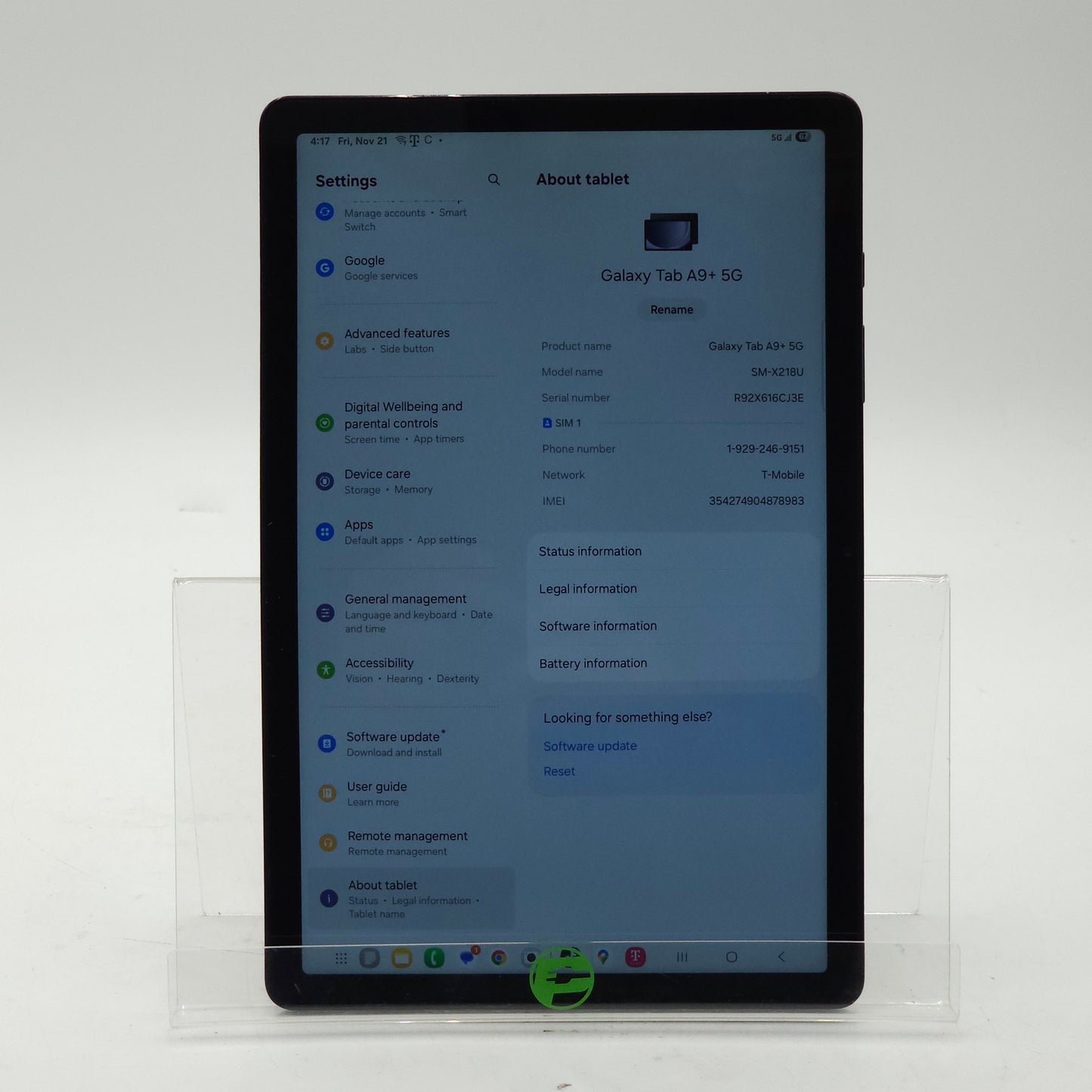 SAMSUNG GALAXY TAB A9+ 5G Tablet  SM-X218U
