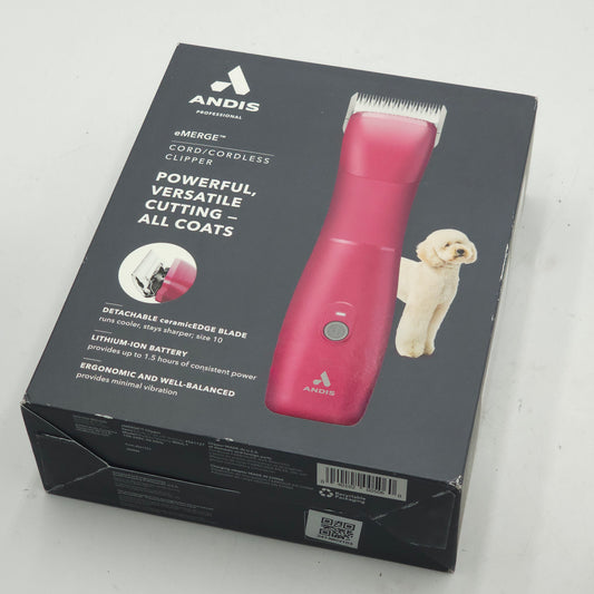 New Andis eMERGE Cord/Cordless Detachable Blade Dog Clipper 561127