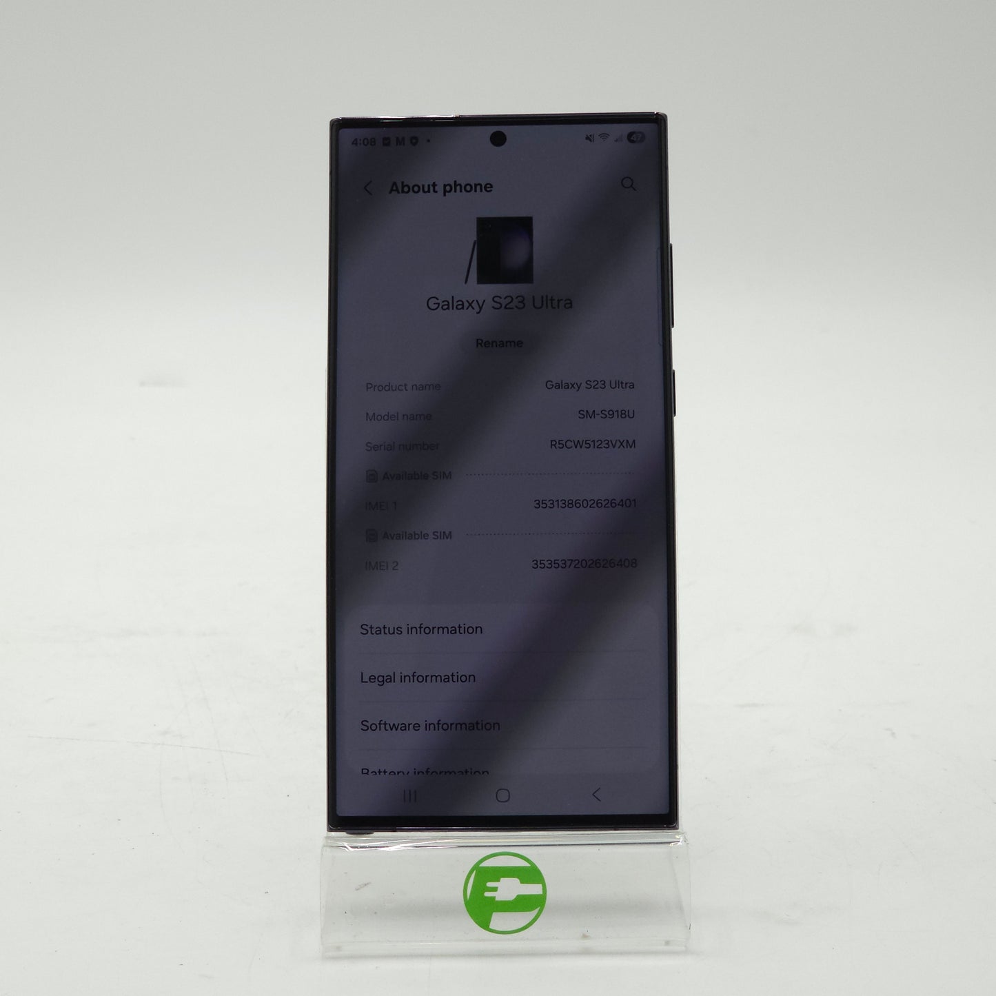 Unlocked Samsung Galaxy S23 Ultra 8GB RAM 256GB SM-S918U Phantom Black