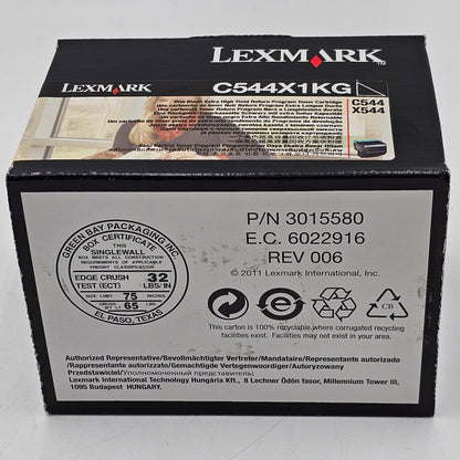 New Lexmark High Yield Laser Toner Cartridge Black C544X1KG