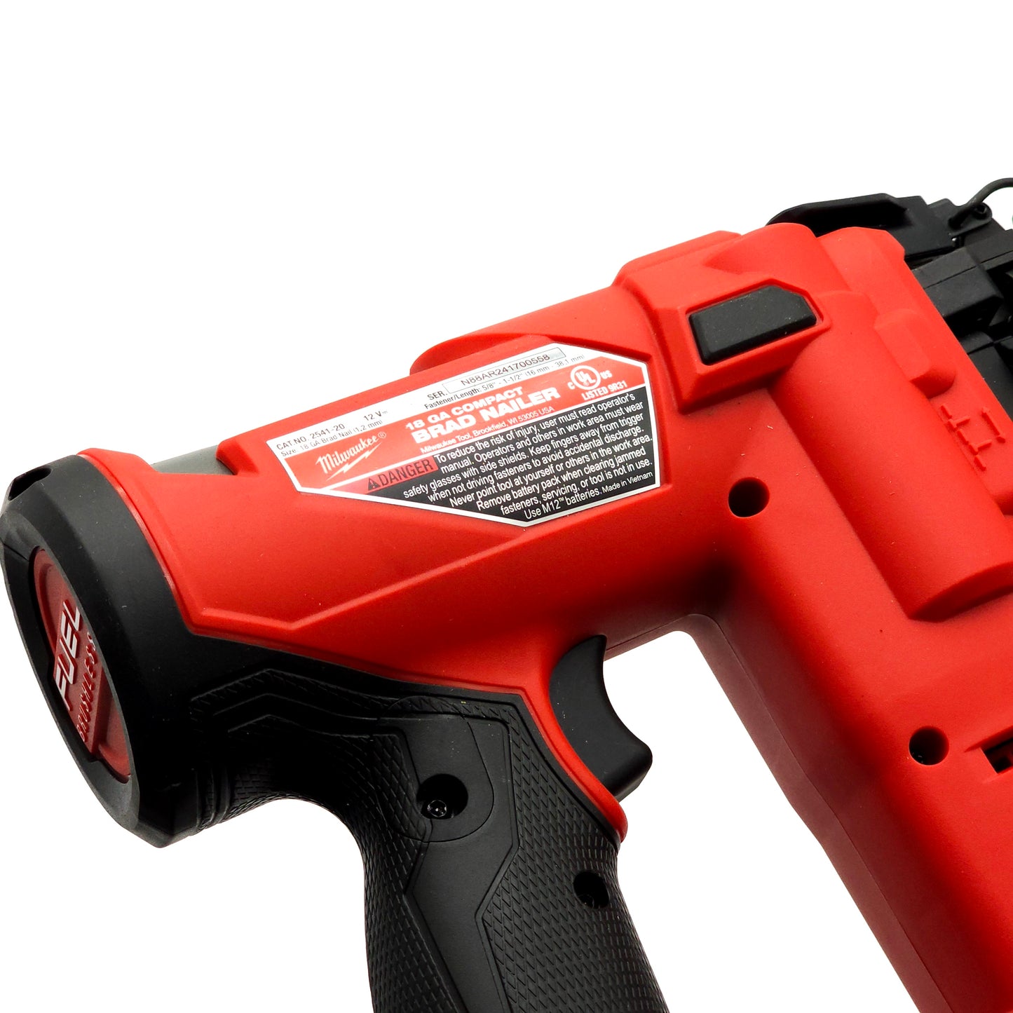 New No Box Milwaukee 2541-20 M12 FUEL 18 Gauge Compact Brad Nailer Tool Only