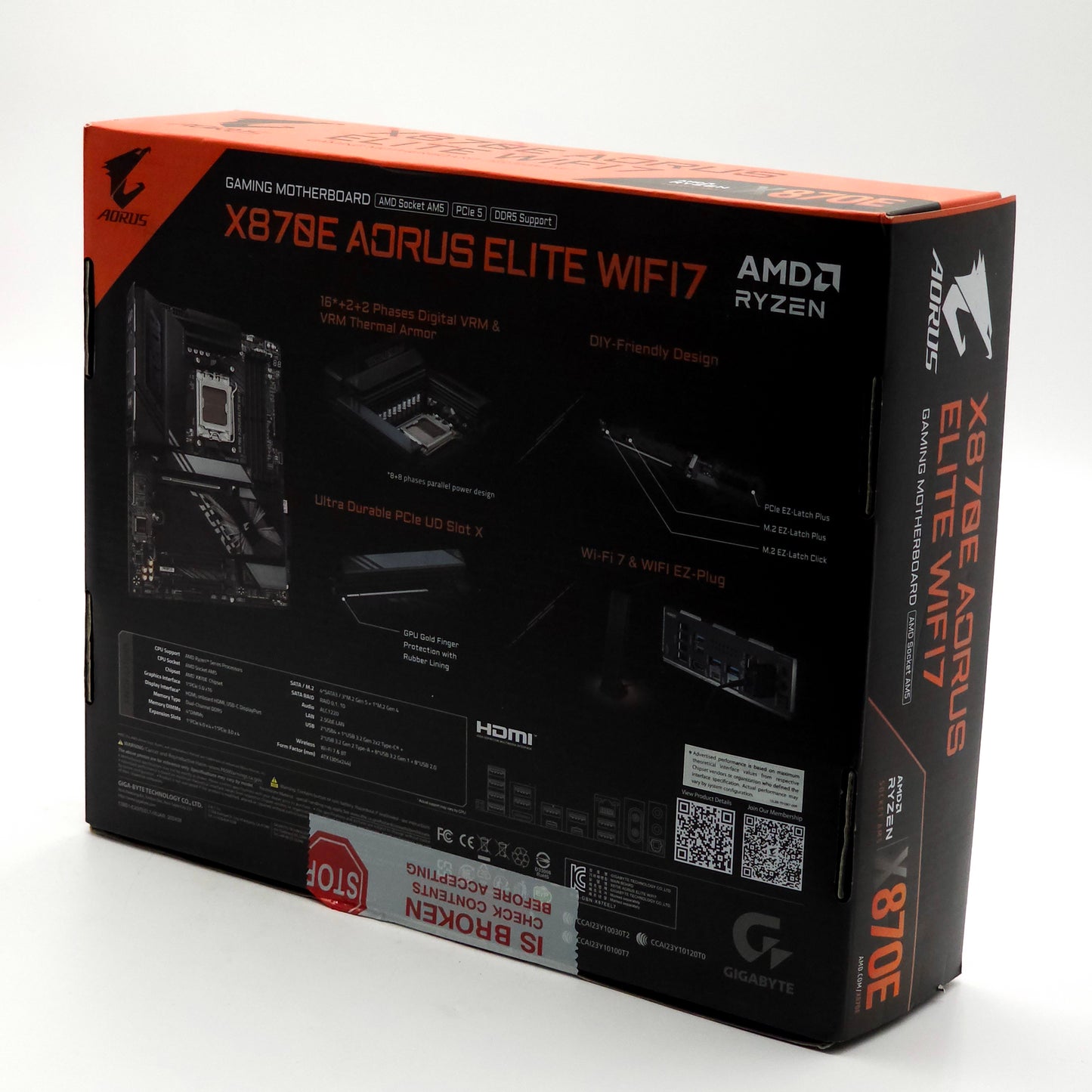 New GIGABYTE X870E AORUS ELITE WIFI7