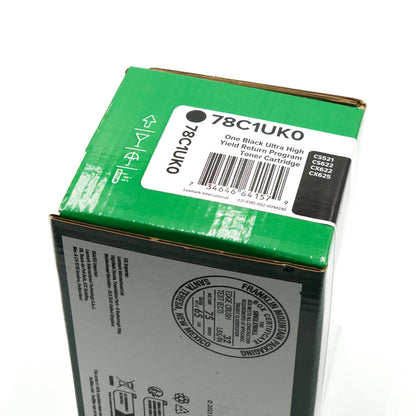 New Lexmark 78C1UKO Black Ultra High Yield Toner Cartridge