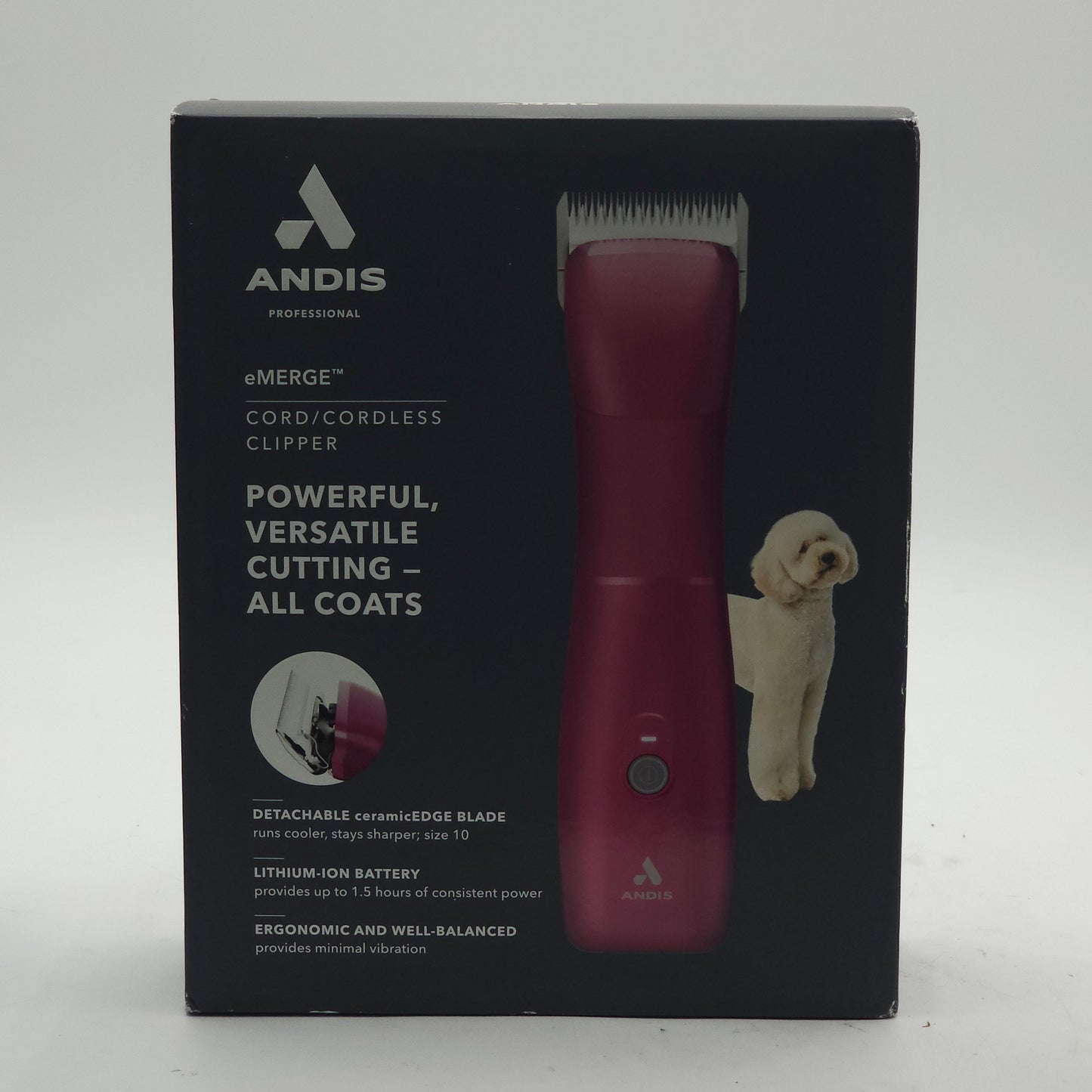New Andis eMERGE Cord/Cordless Detachable Blade Dog Clipper 561127
